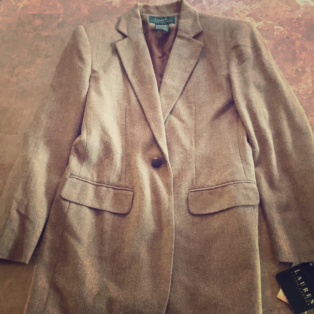 Amazing Y2K Ralph Lauren brown Blazer brand new - Picture 1 of 5